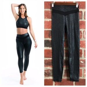 Zyia crocodile print iridescent leggings